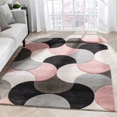 Pink and on sale gray rug